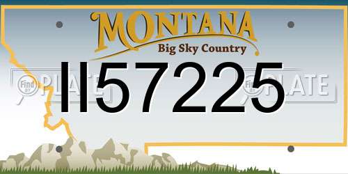 II57225 Montana License Plate