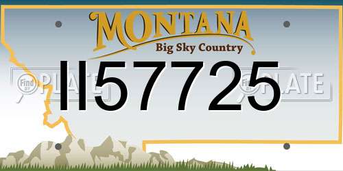 II57725 Montana License Plate