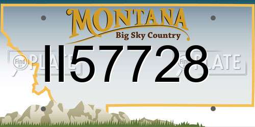 II57728 Montana License Plate
