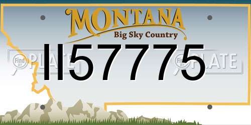 II57775 Montana License Plate