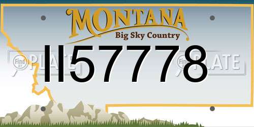 II57778 Montana License Plate