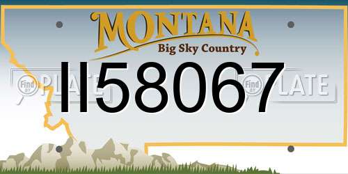 II58067 Montana License Plate