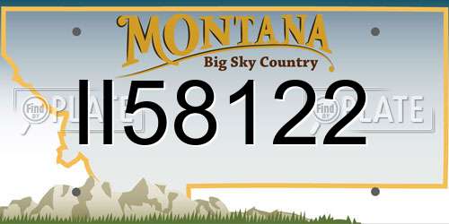 II58122 Montana License Plate