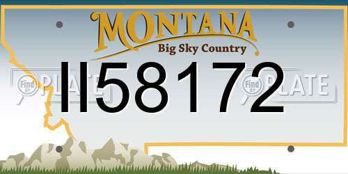 II58172 Montana License Plate