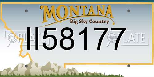 II58177 Montana License Plate