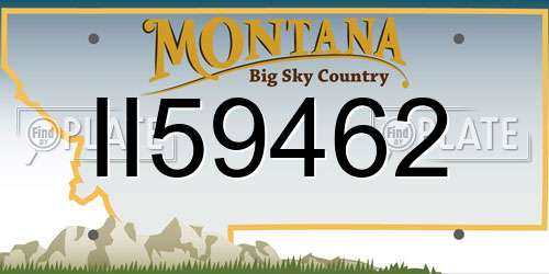 II59462 Montana License Plate