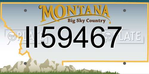 II59467 Montana License Plate