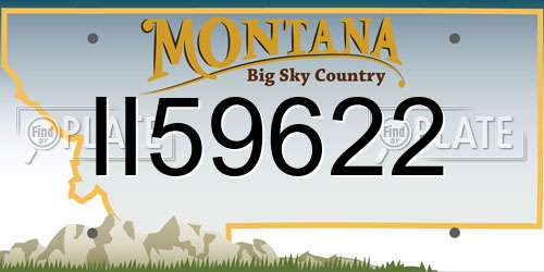 II59622 Montana License Plate