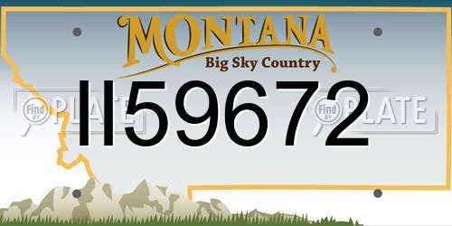 II59672 Montana License Plate