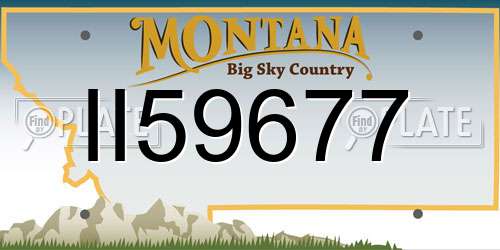 II59677 Montana License Plate