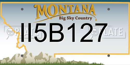 II5B127 Montana License Plate