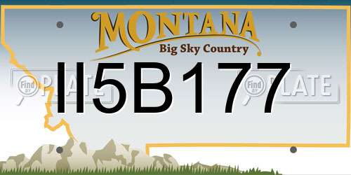 II5B177 Montana License Plate