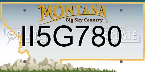 II5G780 Montana License Plate