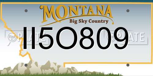 II5O809 Montana License Plate