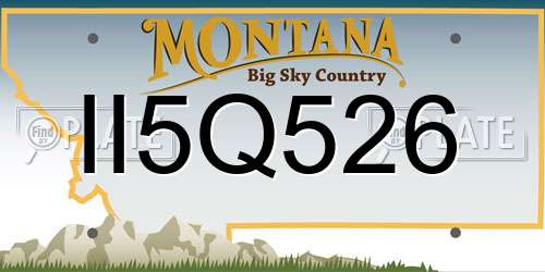 II5Q526 Montana License Plate