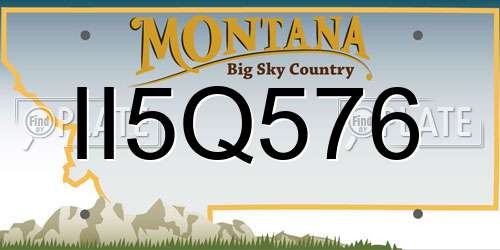 II5Q576 Montana License Plate