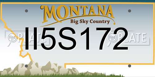 II5S172 Montana License Plate
