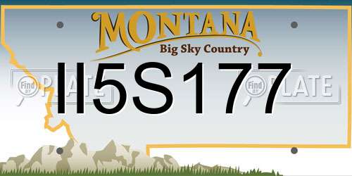 II5S177 Montana License Plate