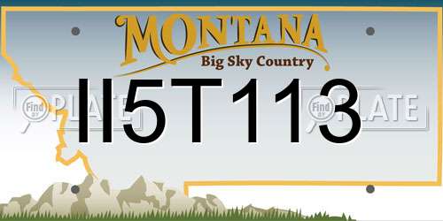 II5T113 Montana License Plate
