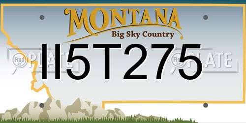 II5T275 Montana License Plate
