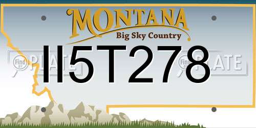 II5T278 Montana License Plate