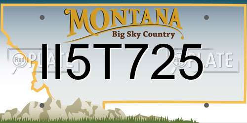 II5T725 Montana License Plate