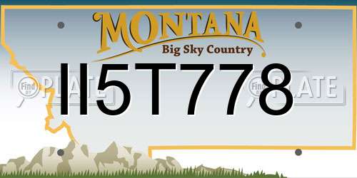 II5T778 Montana License Plate