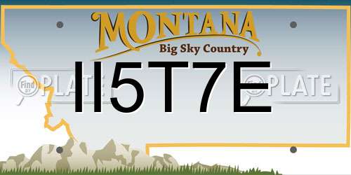 II5T7E Montana License Plate