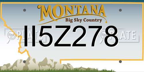 II5Z278 Montana License Plate