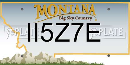 II5Z7E Montana License Plate