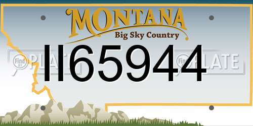 II65944 Montana License Plate