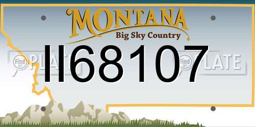 II68107 Montana License Plate
