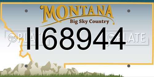 II68944 Montana License Plate