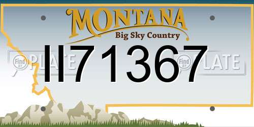 II71367 Montana License Plate