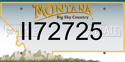 II72725 Montana License Plate