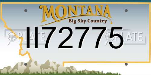 II72775 Montana License Plate