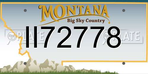II72778 Montana License Plate