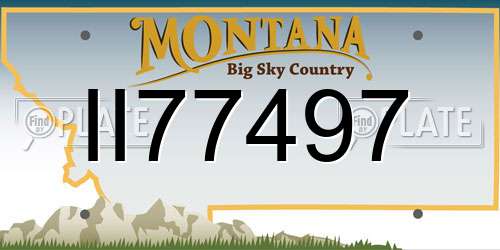 II77497 Montana License Plate