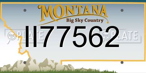 II77562 Montana License Plate