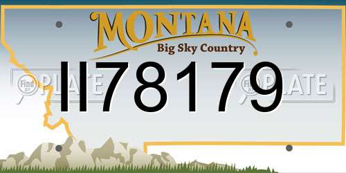 II78179 Montana License Plate