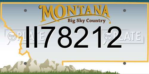 II78212 Montana License Plate