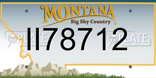 II78712 Montana License Plate