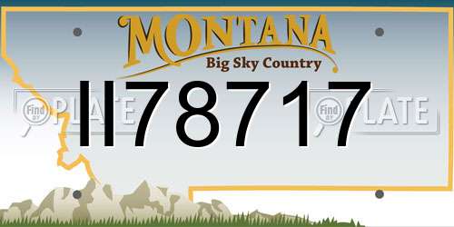 II78717 Montana License Plate