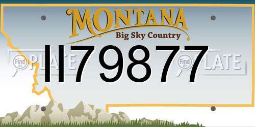 II79877 Montana License Plate