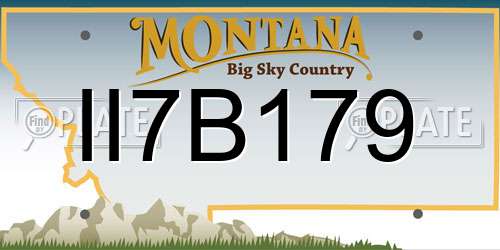 II7B179 Montana License Plate
