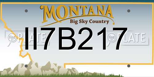 II7B217 Montana License Plate