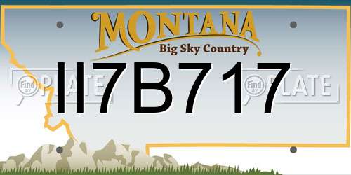 II7B717 Montana License Plate