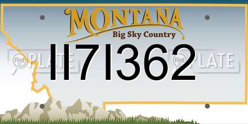 II7I362 Montana License Plate