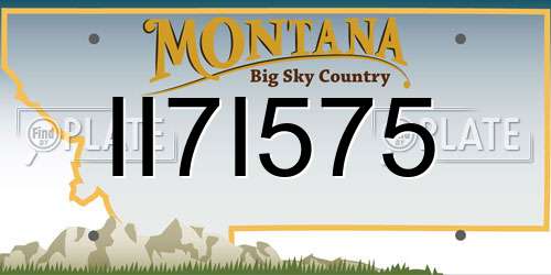II7I575 Montana License Plate