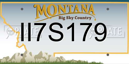 II7S179 Montana License Plate